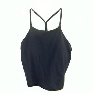 Sweaty Betty High Neck Workout Tank Top With Built-in Bra Navy